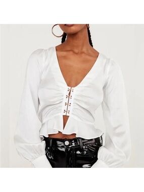 For Love & Lemons Isabella rouched top small excellent condition